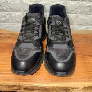 Louis Vuitton LV Trainer Black Monogram Hiking Sneakers Men Size 12 Designer‎